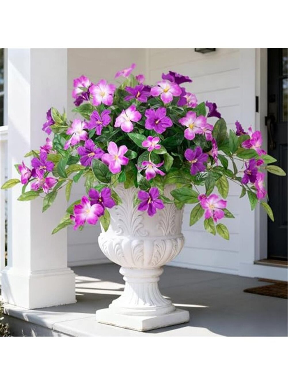 Artificial Hanging Azalea Flowers Faux Silk Plant Outdoor Porch Decor Set of 2